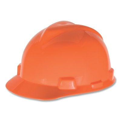 V-Gard Slotted Hard Hat Cap, Staz-On Suspension, Hi-Viz Orange