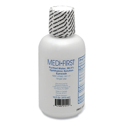 Medi-Wash Eyewash Solution, 16 oz, Squeeze Bottle