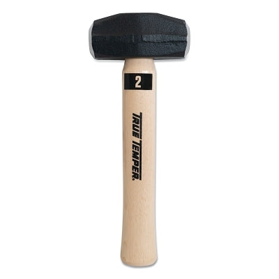 Toughstrike Double-Face Hand Drill Hammer, 2 lb Head Wt, 10.5 in Overall L, Straight American Hickory Handle