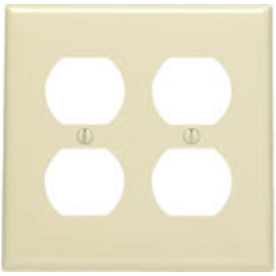 Wall Plate, Duplex Receptacle, 2-Gang, Device Mount, Thermoplastic Nylon, Orange