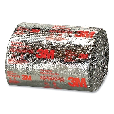 3M 051115-18802 Fire Barrier Plenum Wrap, 5A+, 24 in W x 50 ft L x 1/2 in Thick, Silver