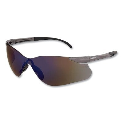 SGf Series Safety Glasses, Universal Size, Blue Mirror Lens, Gunmetal Frame, Hardcoat Anti-Scratch