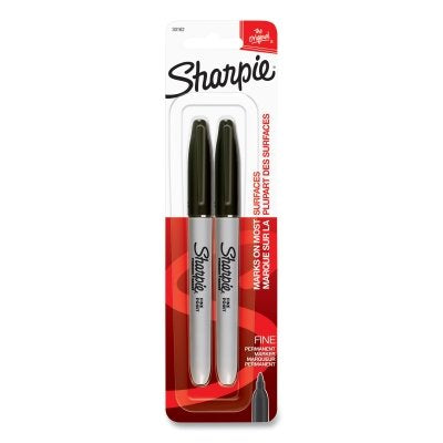 Fine Tip Permanent Marker, Black, Bullet