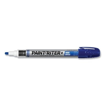 Paint-Riter+ Rough Surface Liquid Paint Marker, Blue, 1/8 in tip, Fiber Nib