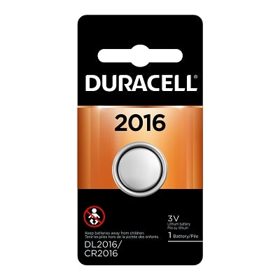 Lithium Battery, 3V, 2016 Coin Cell, 1 EA/PK