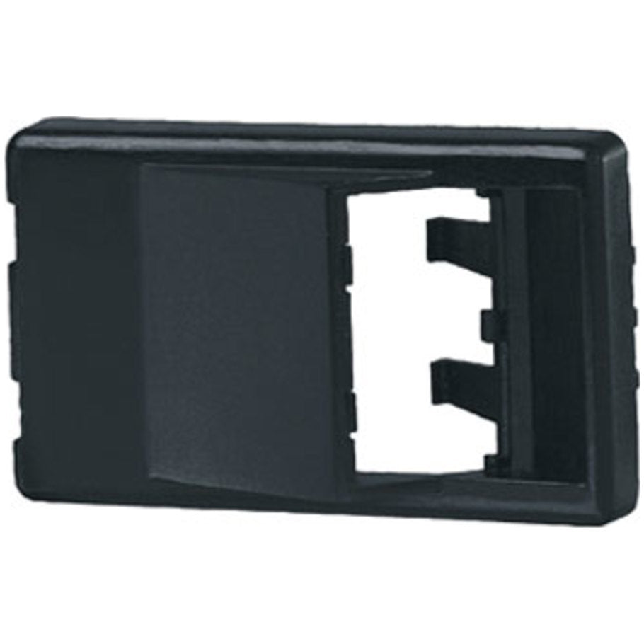 Mini-Com Angled Furniture Faceplate, 2-Port, Black