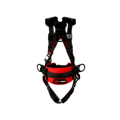 3M 1161309 Protecta Construction Style Positioning Harness, Standard, D-Rings, Leg Buckles, Medium/Large, Pass-Through Chest Connection