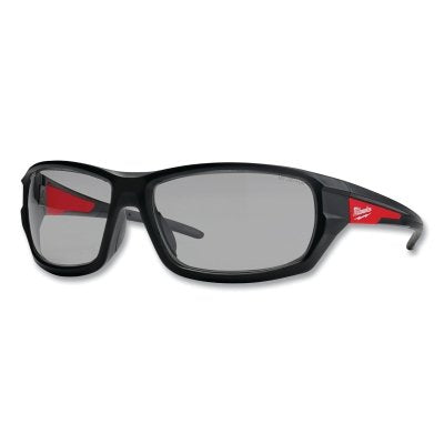 Safety Glass, Polycarbonate Lens, Gray, Nylon Frame