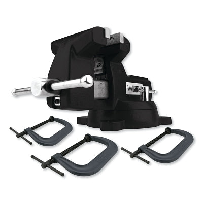 Holding Strong Kit, Black 746 Mechanics Vise & 3-Piece 400 Series C-Clamp Set