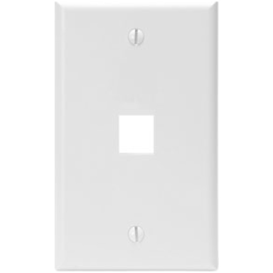 Single-Gang QUICKPORT Wallplate, 1-Port, White