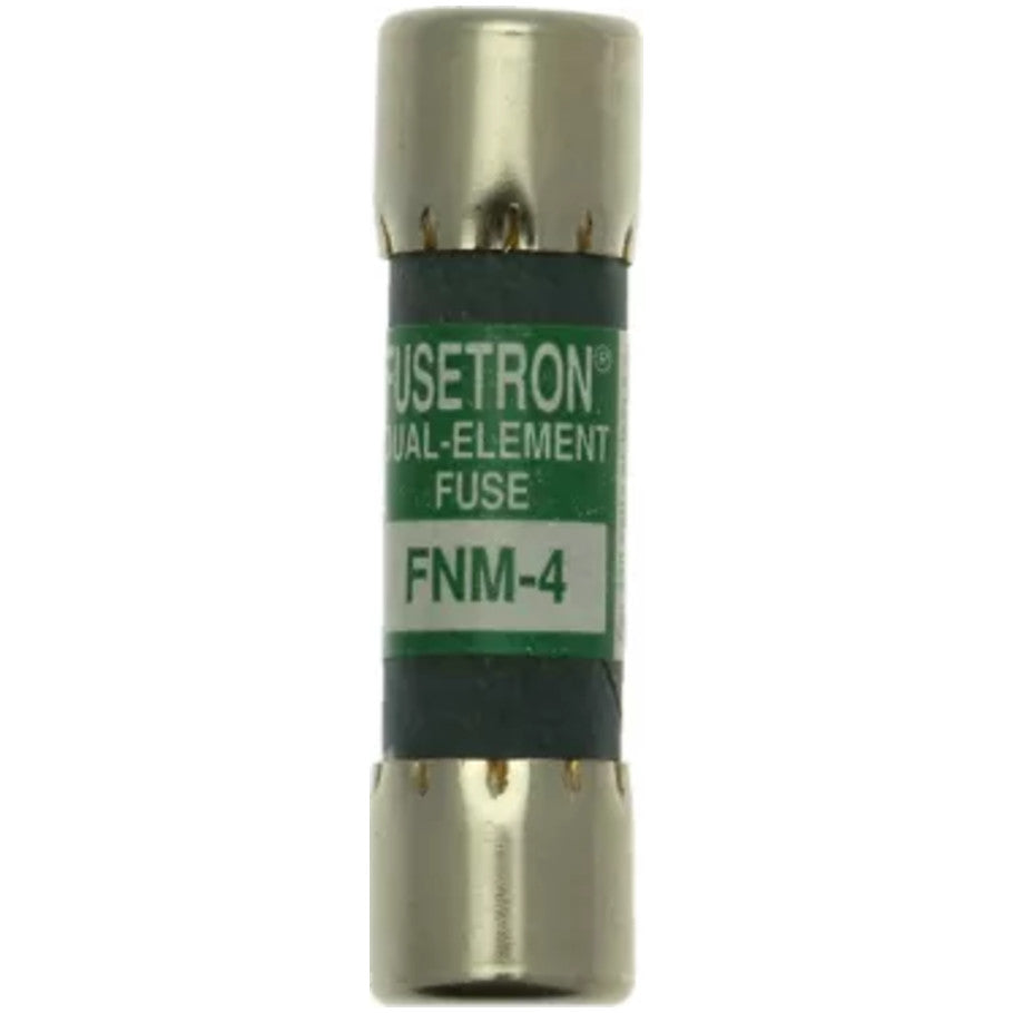 FNM Series Time Delay Supplemental Fuse, Melamine Tube, 4A, 250V, 13/32 x 1-1/2 in., Color Code Green