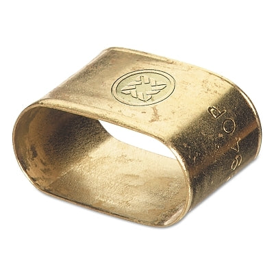 Oval Brass Dual Hose Braces, Brass, 0.593 x 1.238 in