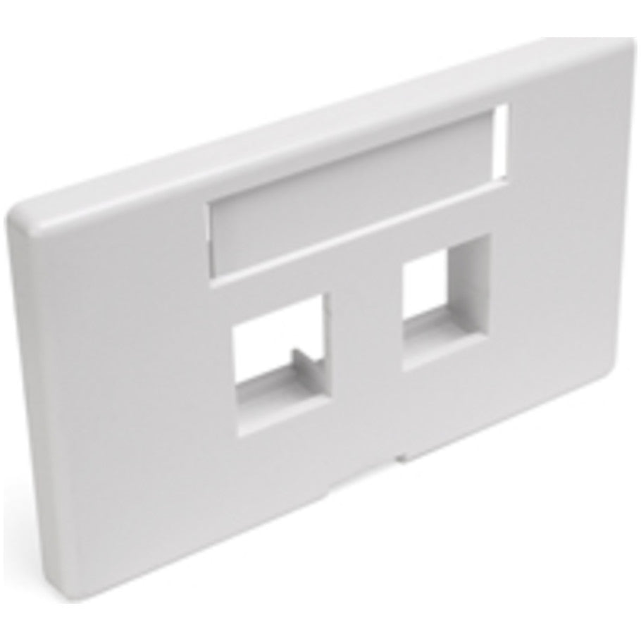 QuickPort Modular Furniture Faceplate for Herman Miller, 2-Port, White