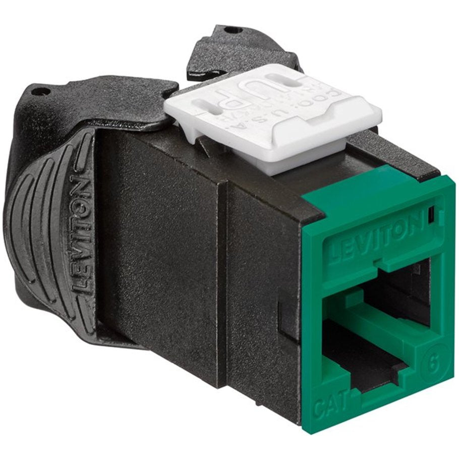 Atlas-X1 Cat 6 Component-Rated QuickPort Connector, Green