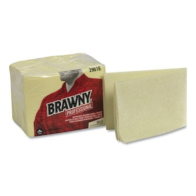 Dusting Cloth, Quarterfold, 17 x 24, Yellow, 50/Pack, 4 PK/CA