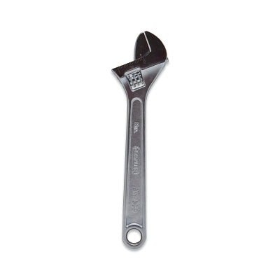 Adjustable Wrench, 8 in OAL, 1 in Opening, Chrome