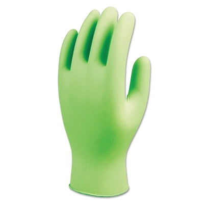 9500PF Disposable Nitrile Gloves, Powder Free, 5 mil, X-Small, Fluorescent Green