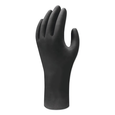6112PF Biodegradable Nitrile Disposable Gloves, Medium, Black, 4 mil