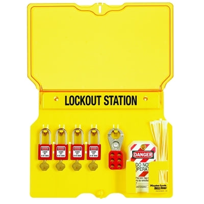 Safety Series Lockout Stations with Key Registration Card, 12-1/4 in H x 16 in W