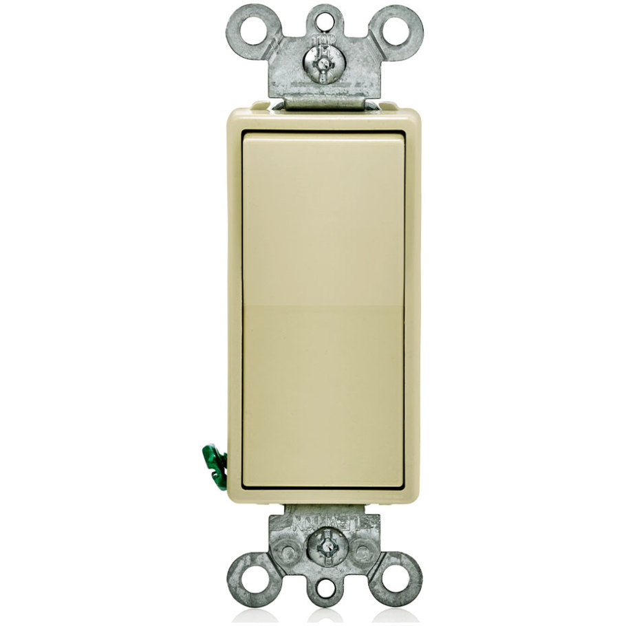 Residential Grade Decora Rocker AC Quiet Switch, 4-Way, 15A, 120/277V, Ivory