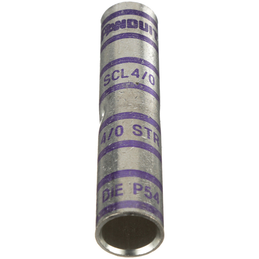 Pan-Lug SCL4/0-X Comp. Splice, Long, 4/0, Tin-Plated Copper, PK10