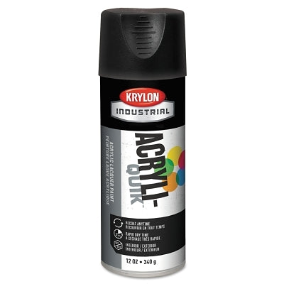 Interior/Exterior Industrial Maintenance Paint, 12 oz Aerosol, Ultra-Flat Black