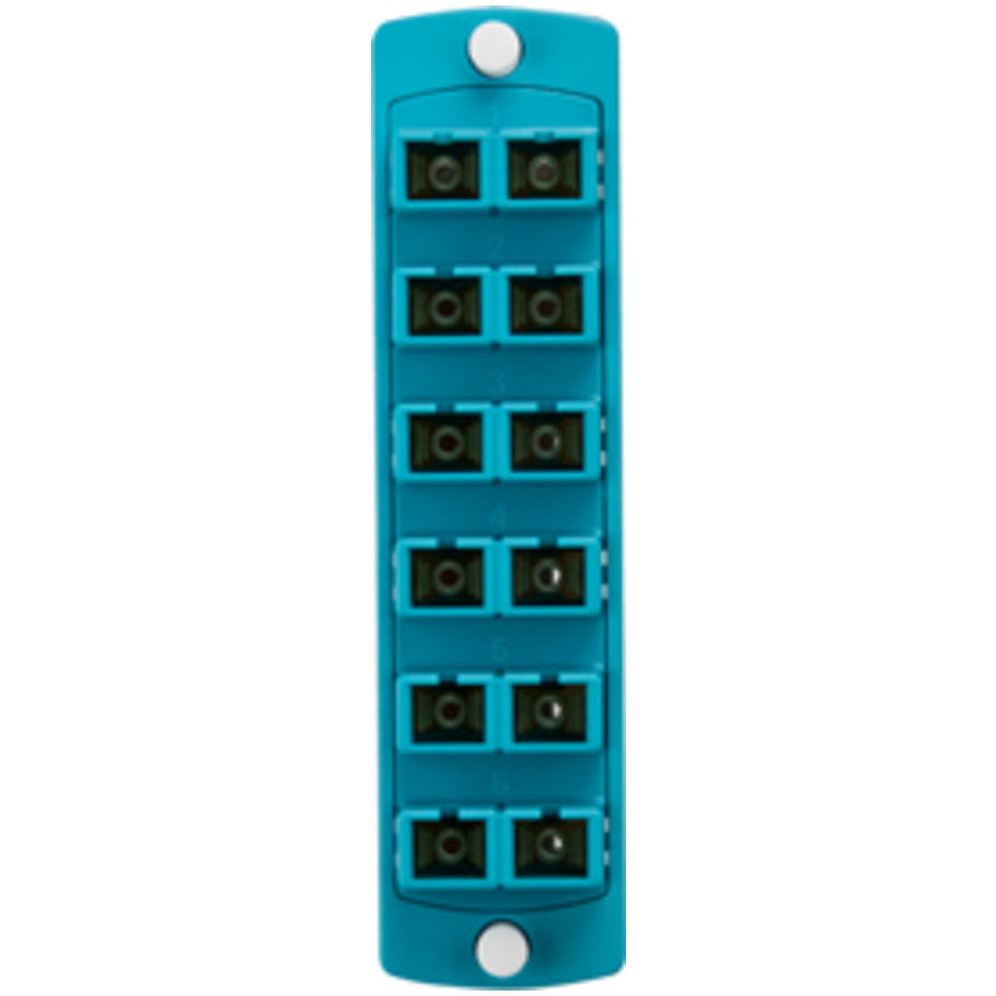 Opt-X Fiber Optic Adapter Plate 12 Fiber SC -Aqua