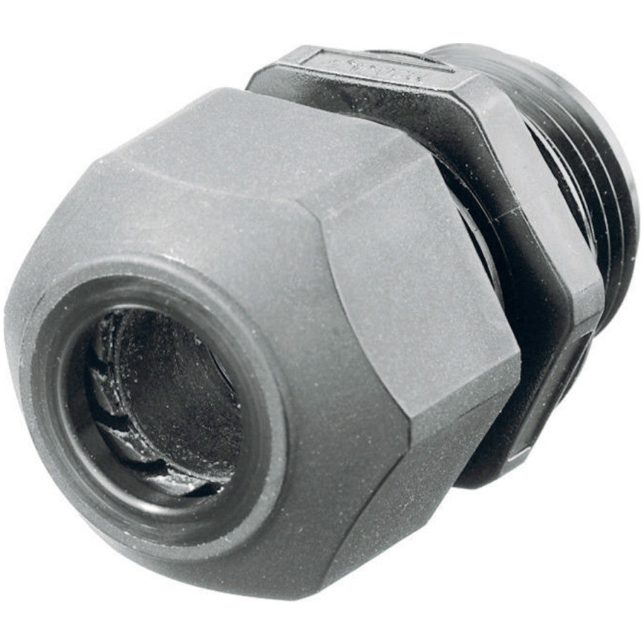 Kellems Connector, Non-Metallic, Liquidtight Conduit, Rated IP66, Gray, 1 in.