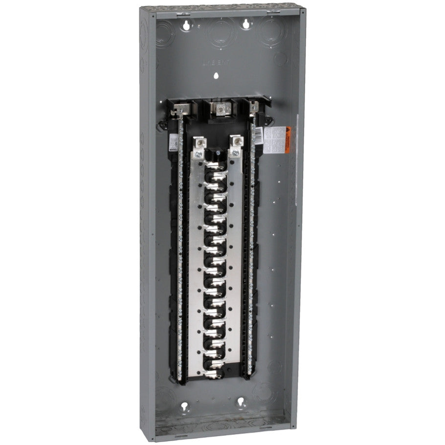Homeline Load Center with Ground Bar, Main Lug, Indoor, 225A 120/240V 1 Phase, 42 Single Pole/84 Tandem