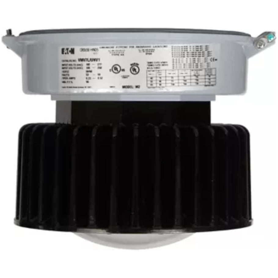 LED fixture, Cool white, 175W HID, No guard, Polycarbonate lens, 7000lm, 127 lm/W, Die cast aluminum, Type V, 100-277V, 61W