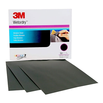 3M 051131-02043 Wetordry Paper Sheets, Aluminum Oxide, P220 Grit, 11 in Long