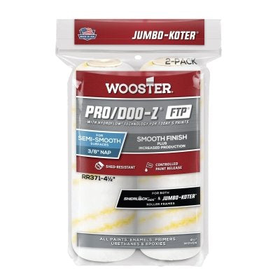 Pro/Doo-Z FTP Jumbo-Koter Mini Roller Covers, 2 Pack, 4-1/2 in, 3/8 in Nap Length