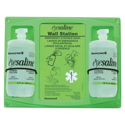 Eyewash Wall Station, 32 oz, Double Bottle