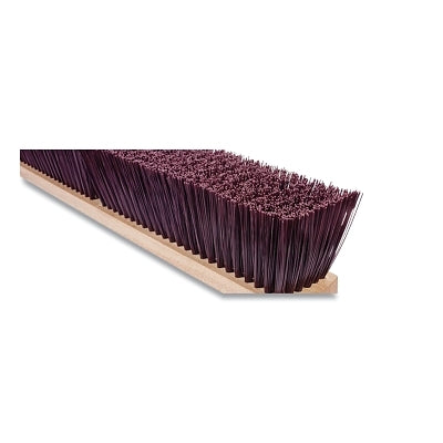 Garage Brushes, 24 in Plastic Block, 3 in Trim, Coarse Brown Polystyrene