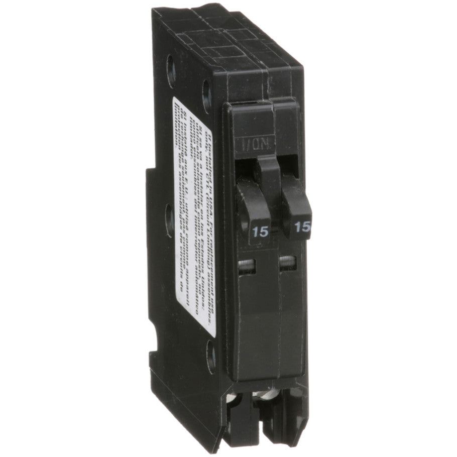 QO Miniature Circuit Breaker, Plug-On, Replacement Tandem, 10kA, 120/240 Vac, 1-Pole, 15A