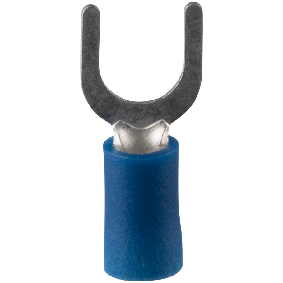 StrongHold EV14-14FB-Q Loose Piece Forks, Blue, Vinyl, 1/4 in. Stud, 16-14 AWG