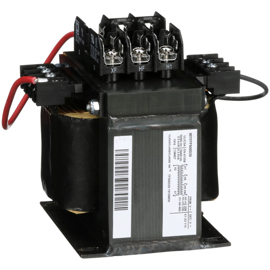 Type TF Industrial Control Transformer, 1-Phase, 208/230/460V Primary, 115V Secondary, 500VA