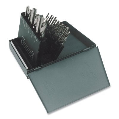 HTGP Bright Jobber Drill and Plug Hand Tap Set, 18-Pc
