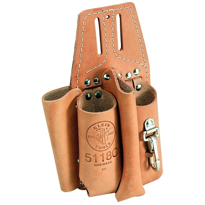 Pliers, Ruler, Screwdriver and Wrench Holders, 4 Compartments, Leather