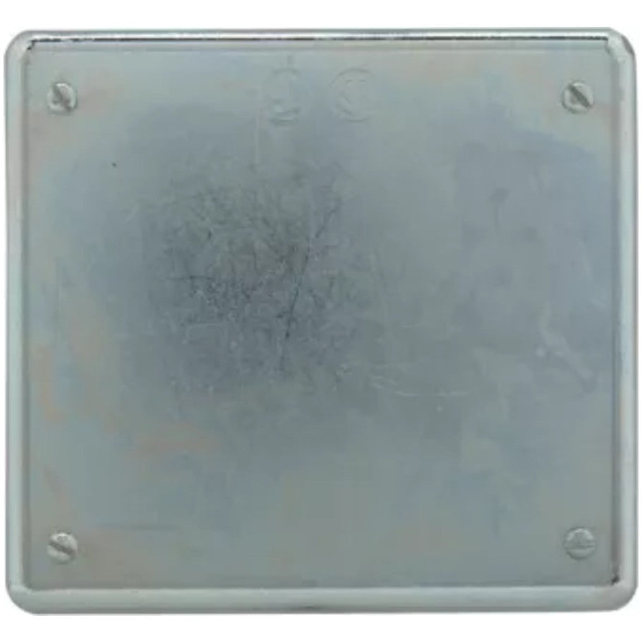 Box Cover, Cast Iron or Aluminum Device Box, 2-Gang, Sheet Steel, Blank