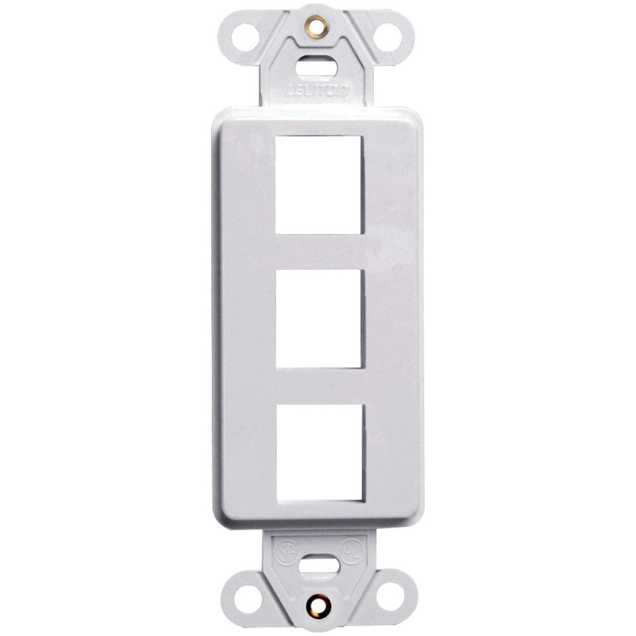 QuickPort Decora Multimedia Insert, 3-Port, Gray