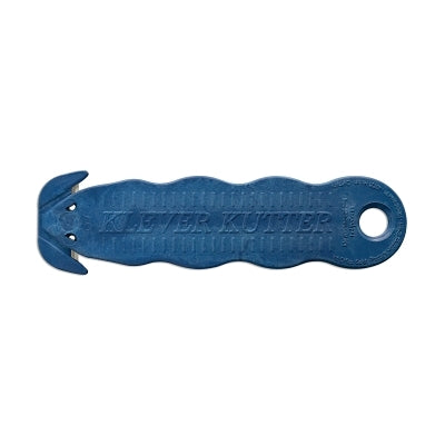 Klever Kutter NSF Food Zone Safety Cutter, 4-5/8 in L, Razor Style, Stainless Steel, Blue, Metal Detectable