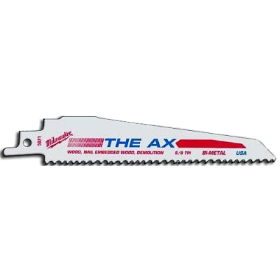 High Performance Bi-Metal Sawzall Blades, 6" x 1", 5 TPI, 1/2 in. Universal