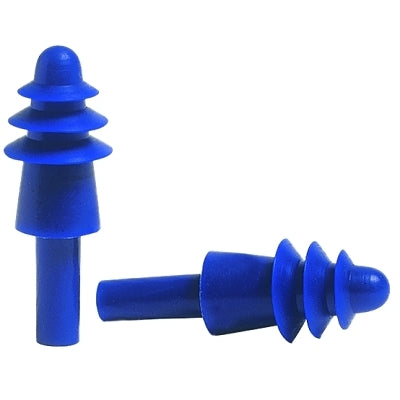 AirSoft Reusable Earplug, Thermoplastic Elastomer, Blue/Red, Uncorded
