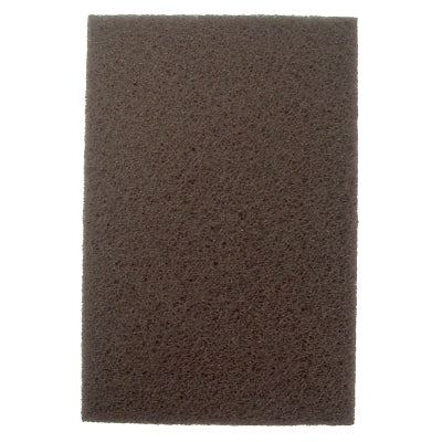 Non-Woven Hand Pad, 9 in x 6 in, Brown, Aluminum Oxide, Brown, Heavy-Duty