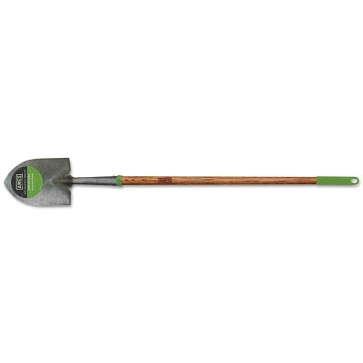 Long Handle Round Point Floral Shovel, 6 in W x 8-1/4 in L, 43 in Straight Hardwood Handle with Comfort End Grip