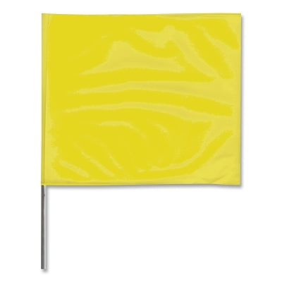 Stake Flag, 4 in x 5 in, 21 in H, Yellow