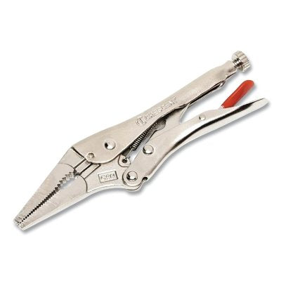 Long Nose Locking Plier, 9 in L, Rawhide