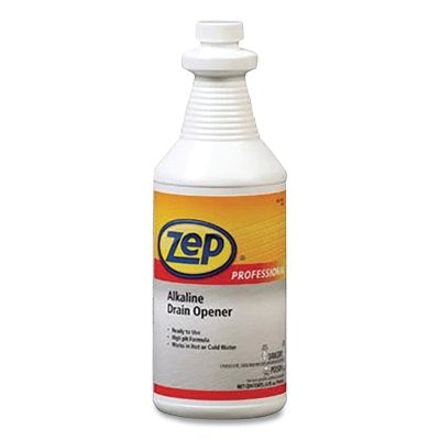 Alkaline Drain Opener, 1 qt, Bottle, Unscented