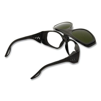 X35 Series Flip Up Protective Eyewear Safety Glasses, SH 5 Lens, Polycarbonate, Blk Frame